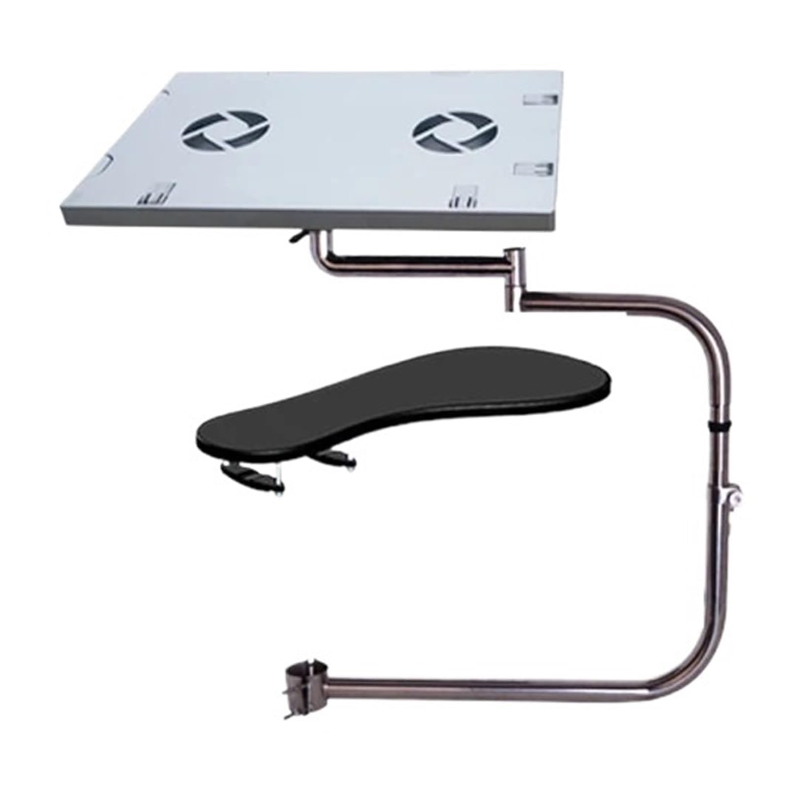 Plateau ordinateur portable pour chaise support clavier et repose-poignet bureau réglable