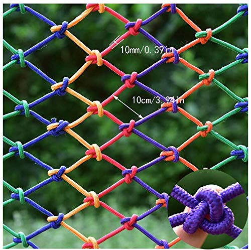AI LI WEI Protective net decoration/Universal Protective Net Balcony Net Children Stair Safety Net Pet Anti-fall Net Restaurant Bar Ceiling Net Kindergarten Color Decoration Net (Size : 4x7m)