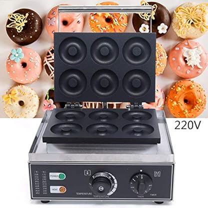 1550W Elektrische 6pcs Donut Maker Donutzubereiter Nachtisch Maker Kommerziell Neue groß Runde Donut Maschine DHL – Bild 7