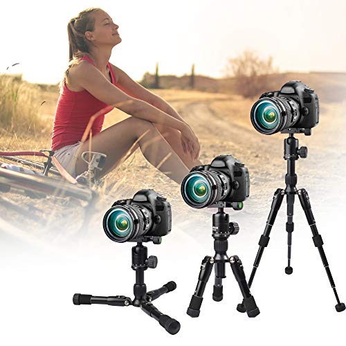 Mini Tripod, Ruittos Tabletop Camera Tripod, 22Inch High Dslr Travel Tripod, With 360 Degree Pan Ball Head, Aluminum Alloy, Ultra Compact Portable Compatible With Canon, Nikon, Sony. #TOP4