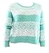 Eyeshadow Juniors Striped Pull Over Popo Sweater
