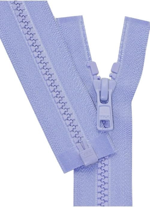 YKK #5 Molded Vislon Lilac Medium Weight Jacket Separating Zipper - Choose Your Length - Color: Dark Lilac #554 - Made in The United States (1 Zipper