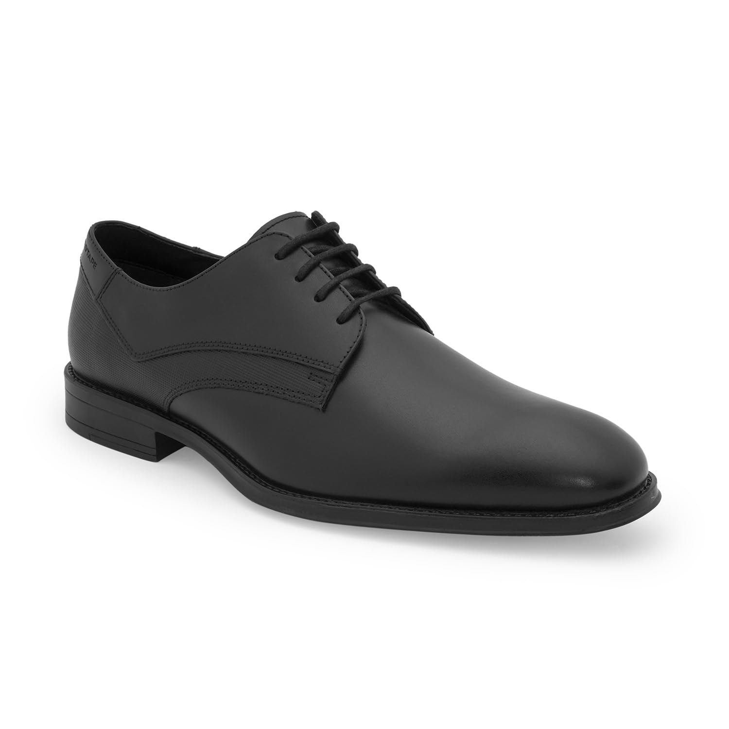 red tape Men's Formal Shoes Black Leather Round Lace-Up Enhanced Cushioning-picture-16