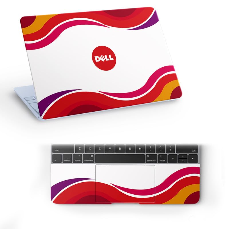 Image of Galaxsia DL247 Top+Wrist Pad Vinyl Laptop Skin /Sticker /Cover for 14 Inches Laptops Laminated-Removable-HD Quality Compatible for Dell (13.8x9.6 Inches)