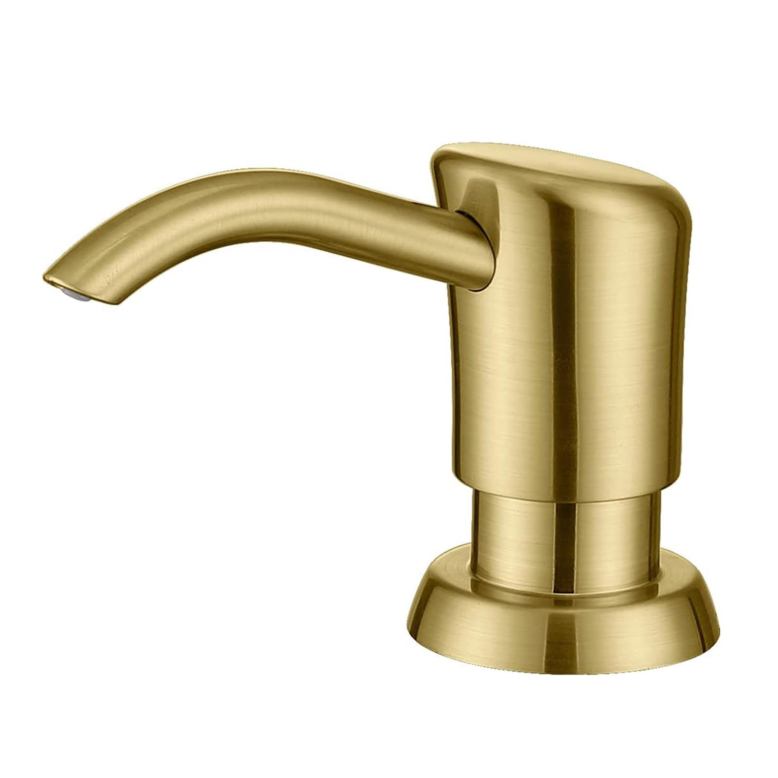 Maizoon Dispensador de Jabón para Fregadero de Cocina con Botella de Gran Capacidad de 500ML/17OZ Duradero Fácil de Limpiar Cabezal de Bomba Giratorio de 360 ° Solución Conveniente y Versátil Dorado