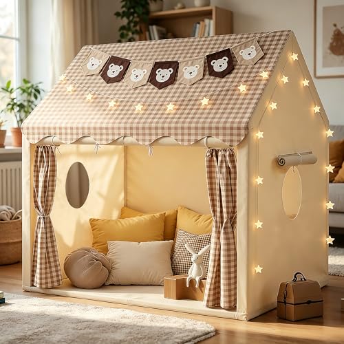 Kids Play Tent Indoor Outdoor Playhouse with Star Lights...