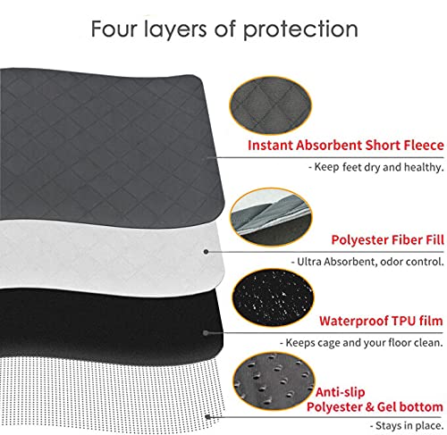 LeerKing Washable Pee Pads for Dogs 2 Pack Puppy Reusable Dog Training Pads Super Absorbent Waterproof Dog Mat Pee Pads for Home Car - Image 4