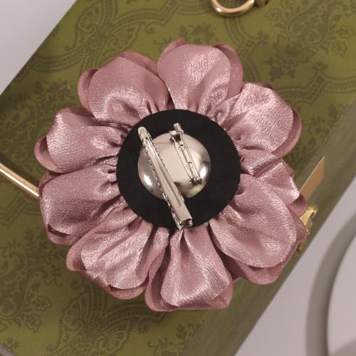 Image of 4.3 inch Red Rose Hair Clip Large Flower Brooches for Women | Charming Flowers Pins for Clothes | Turn Heads with Stylish Rose Hair Clip Flower Brooch Pin for Clothes & Clips for Woman