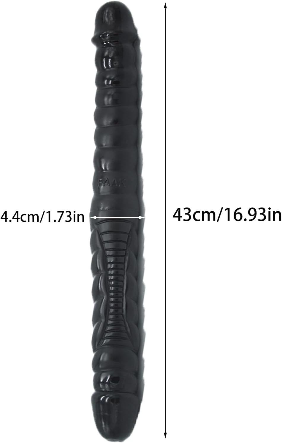 16 Inch Threaded Double-Ended Dildos, Realistic G Spot Double Penis Anal Clitoral Prostate Massager Adult Sex Toys for Couples（Black）