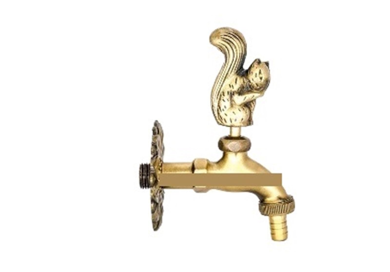 Outside Tap Outdoor Garden Faucet Shape Bibcock with Antique Brass Tap for Washing Mop/Garden Watering(TYPE7)