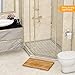 Bath Mat for Luxury Shower - Non-Slip Bamboo Sturdy Water Proof Bathroom Carpet for Indoor or Outdoor Use