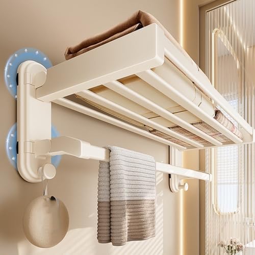 Toallero de pared sin perforación soporte con ventosa doble contra humedades 7
