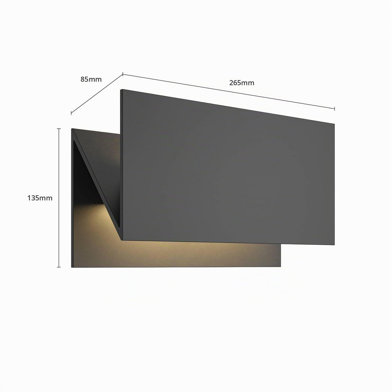 Lucande LED Wandlampe aussen, Wandleuchte außen spritzwassergeschützt IP54 14W Uplight/Downlight Außenbeleuchtung