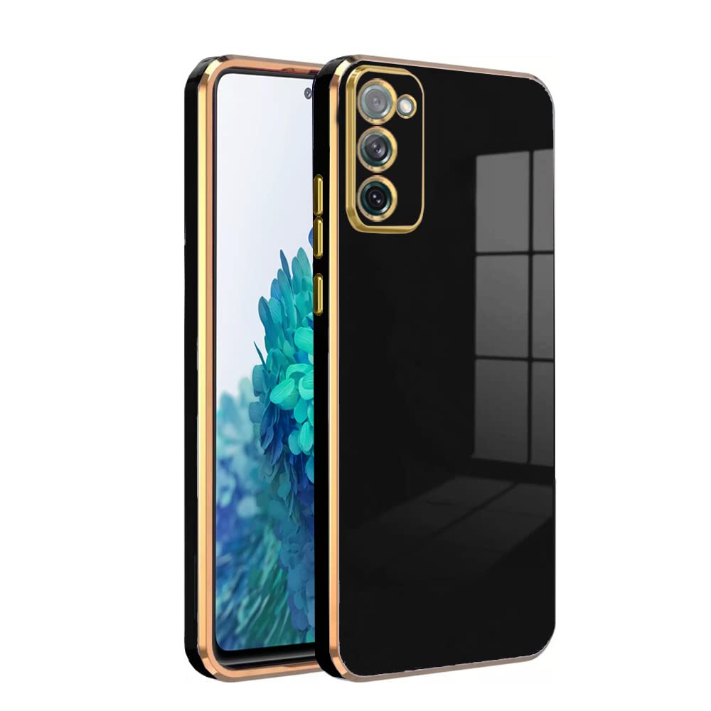 KARWAN®️ Luxury 6D Chrome Back Cover Case Compatible for Samsung Galaxy S20 FE 5G |Slim Shockproof Soft TPU | Raised Lips Protection | Camera Protection | Stylish Back Case and Cover | -Black (B0BSV6N284) Amazon Price History, Amazon Price Tracker