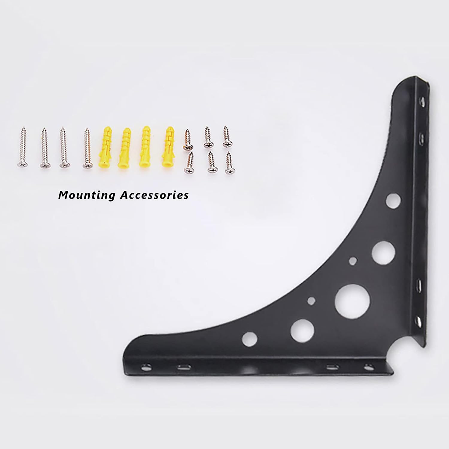 Shelf Brackets,10/12 Inch Heavy Duty Metal Wall Brackets,Metal Triangle Shelf Bracket,DIY Wall Mounted Shelf Bracket, Max Load: 265lb,for Table Work Bench Space Saving(2 Pack)