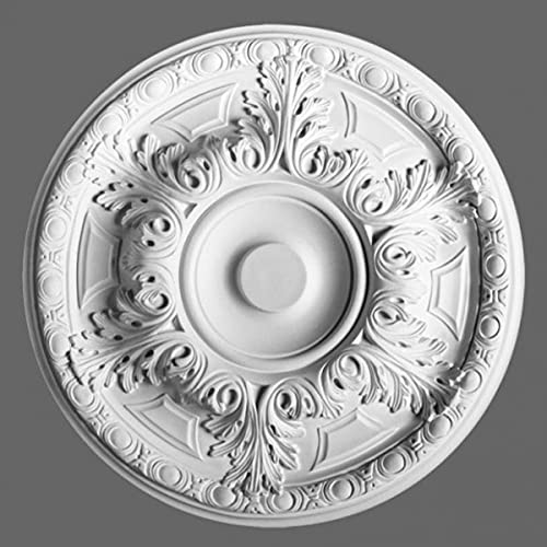 Rosace en stuc baroque nouveau 49 cm au moulage d'exception