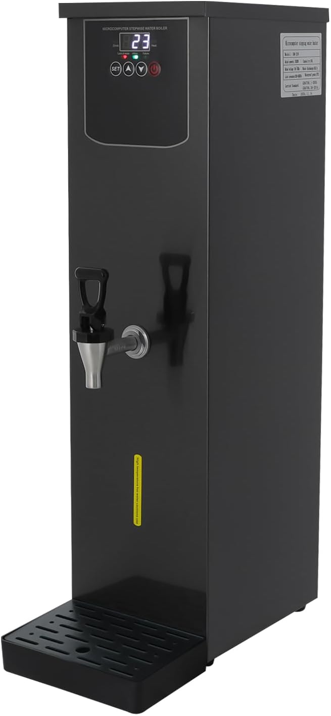 Hot Water Dispenser, 3000W Commercial Water Boiler with Microcomputer Controlled System and LED Display, 13.2Gal/H Electric Boiling Water Machine Hot Water Machine Step-Heating Temperature Control
