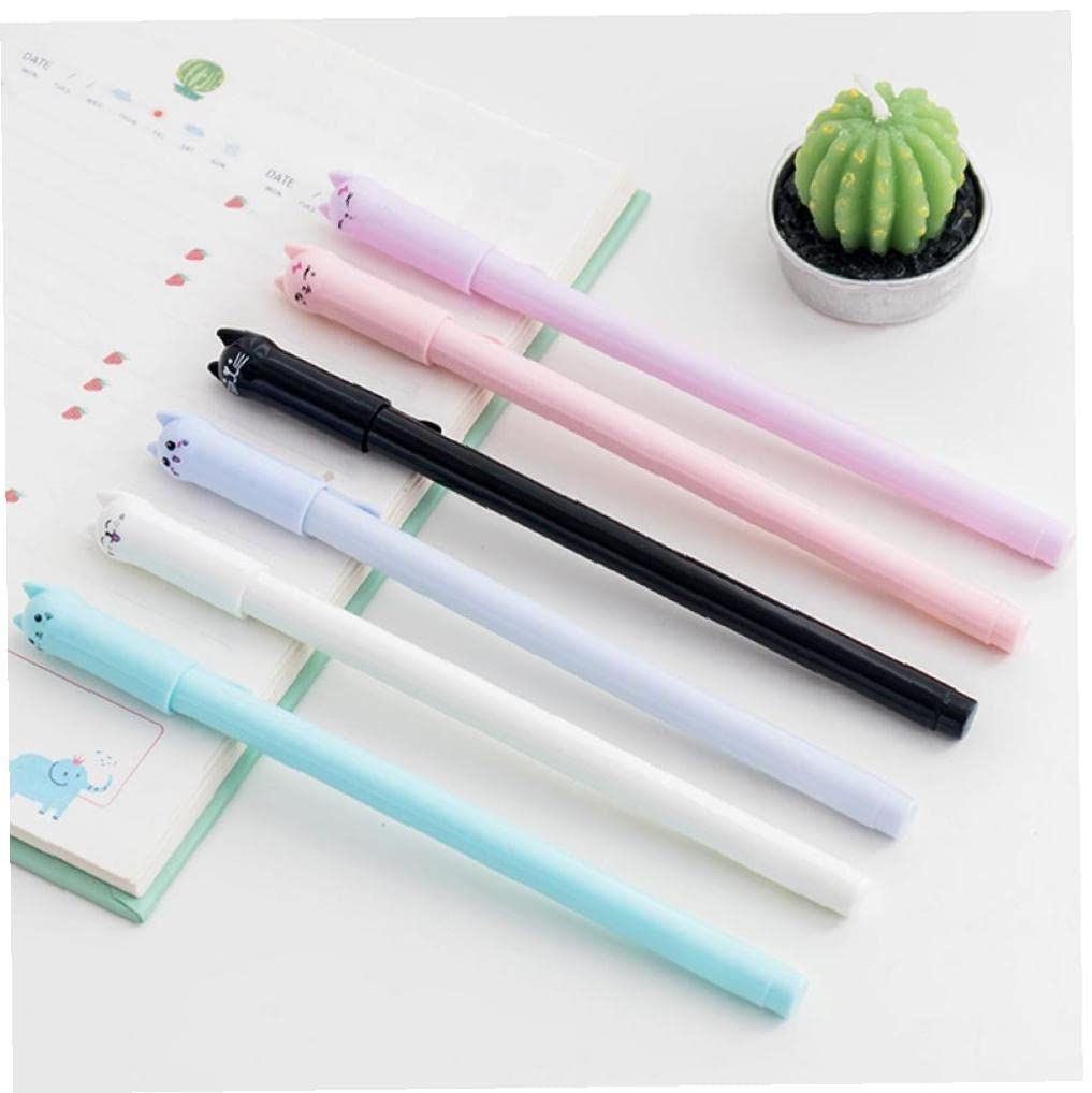 4 Penne A Gel Kawaii Con Stampa Gatto E Cane - Penne Dell'Amicizia, Colorate - Per Scuola E Ufficio - Foto 3