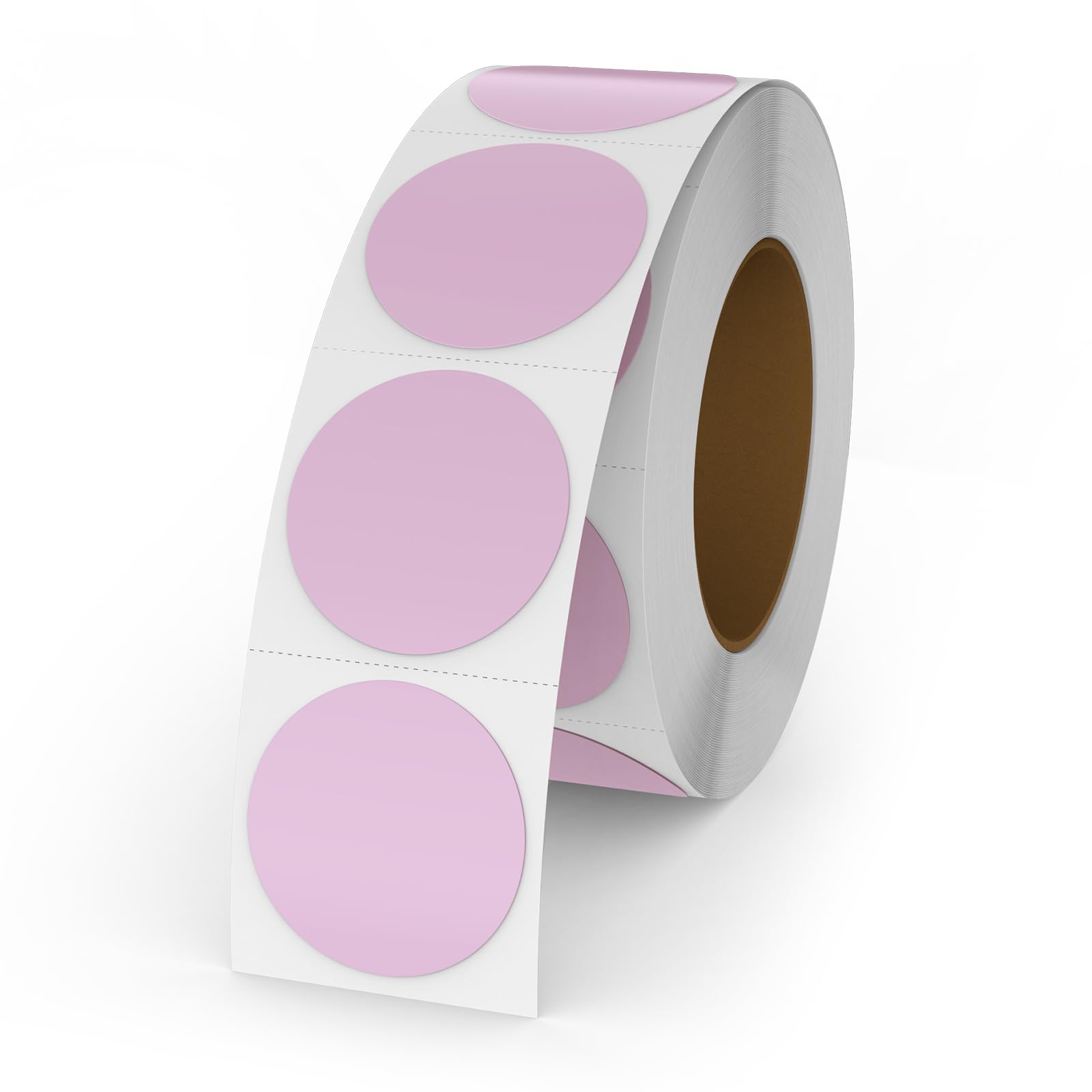 YIKIADA Purple Circle Thermal Labels Vinyl 1 Inch Self-Adhesive Round Stickers Roll Waterproof Printer Decals Name Tag for QR Code DIY Office Address