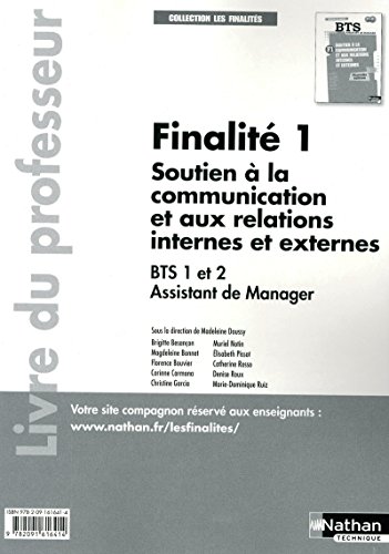 Télécharger Finalité 1 - Soutien à la communication et aux relations internes et externes Francais PDF
