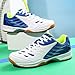 Tennis Shoes Lightweight Pickleball All Court Shoes Indoor Outdoor Badminton Sneaker with Arch Support Court Training Blue