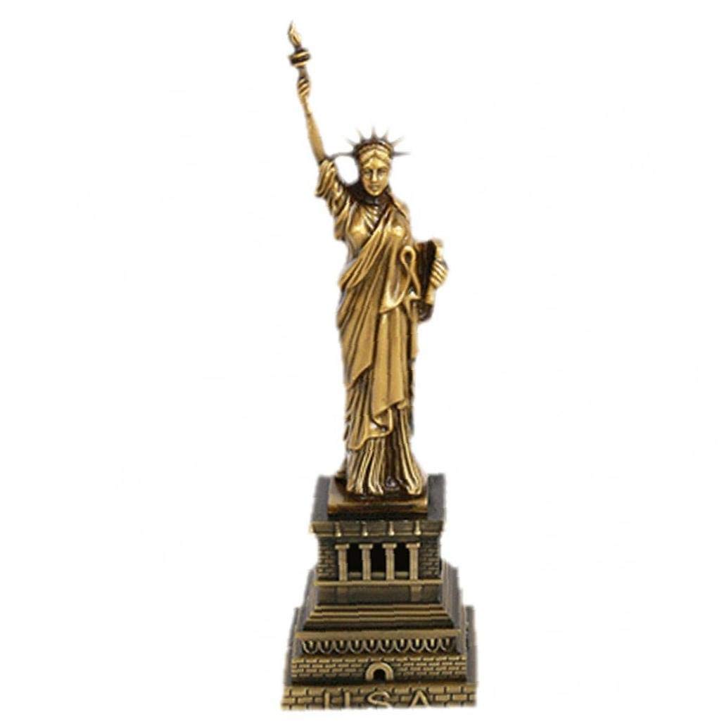 Alloy Statue of Liberty Model Vintage Architecture Figurine Statue of Liberty Miniatures Decorative Crafts for Souvenirs Home Decoration Office Ornaments