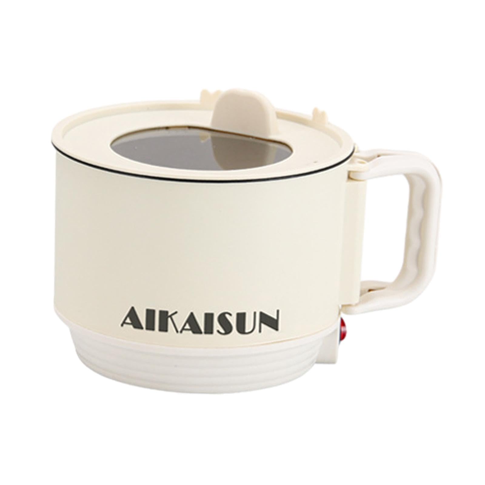 CALANDIS™ Mini Hot Pot 1.5L Portable Ramen Cooker for Pasta Egg Oatmeal White Black-image-24