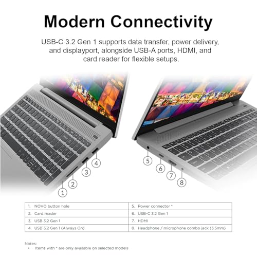 Image of Lenovo Ideapad 5 15.6 inch FHD Touchscreen Laptop | Intel Core i5 Processor | Windows 11 | 8GB RAM | 1TB PCIe SSD | Full-Size Backlit Keyboard | Fingerprint Reader & Privacy Shutter | Dolby Audio