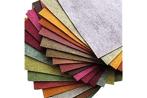 21 Autumnal Hue Wool Applique Felt Sheets (6"x12") - Crafted in the USA