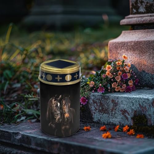 Image of Horse Solar Garden Flameless LED Candle Outdoor Solar Pathway Decor