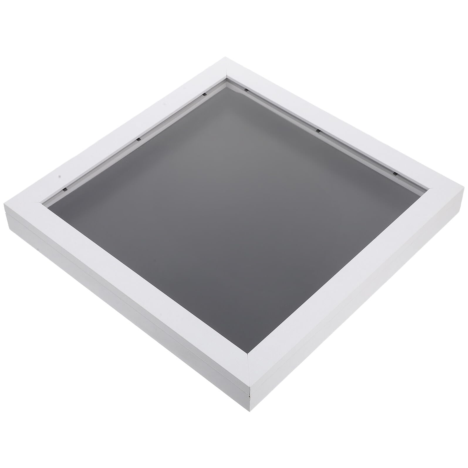 BESPORTBLE Cornice Vetrina in Legno Massello 33X33 CM per Maglie Sportive, Scatola Portaoggetti con Vetro Protettivo per Esposizione Calcio, Basket e Cimeli da Parete