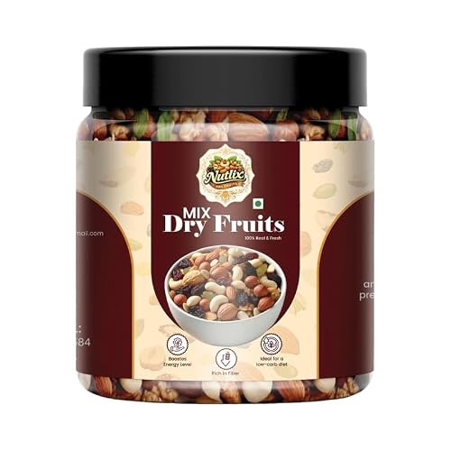 NUTLIX Mix Dry Fruits 1kg | Mixed Dry Fruits & Seeds Pack | Almonds, Cashews, Cranberries & Black Raisins | Premium Nut & Fruit Mix | Ready to Eat Snack | Ideal for Daily Snacking