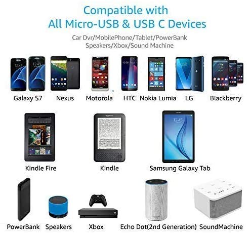 Arttron Type C&Micro Usb 2 In 1 Fast Charging Cable,1X10Ft Extra Long Durable Fast Charging Cord For Android Phone, Samsung Galaxy S10/9/8/7, Xbox One Controller, Dualshock 4, Ps4, Car Charger Etc. #TOP6