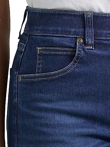 Lee Women's Ultra Lux Comfort with Flex Motion Skinny Leg Jean with Ever Fit Deepest Dark 12 Short