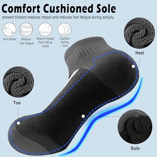 Image of Gonii Mens Athletic Ankle Socks 5-Pairs