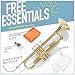 Mendini By Cecilio Bb Standard Trumpet Set for Beginners - Brass Trumpet Instrument with Hard Case, 7C Mouthpiece, Valve Oil, Cleaning Cloth, Gloves (Gold)