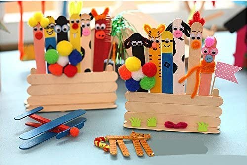 300 x 150mm Long Lolly Sticks, Giant Wooden Lollipop, Popsicle Natural Wood Art and Crafts, Plant Labels, 150x10x2mm - Image 2