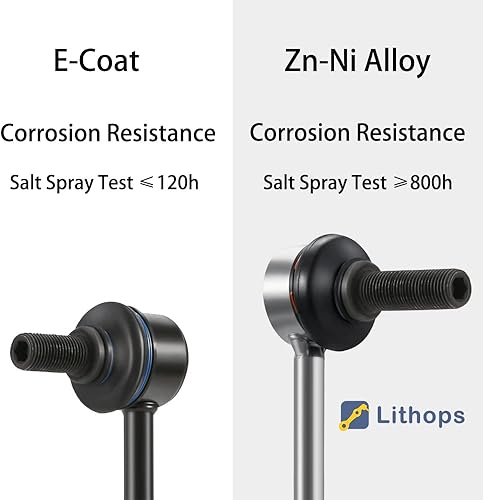 Miniatura 8 de Lithops K80258K750385 Enlaces de barra estabilizadora delantera de aleación de zinc y níquel engrasables para Chrysler200Sebring Jeep compasspatriot