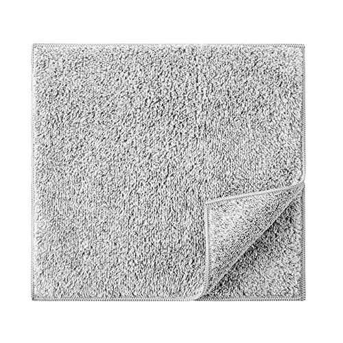 Paño de limpieza de microfibra, paños de cocina de secado rápido de microfibra, paños absorbentes de microfibra para cocina, trapos suaves (gris, talla única)