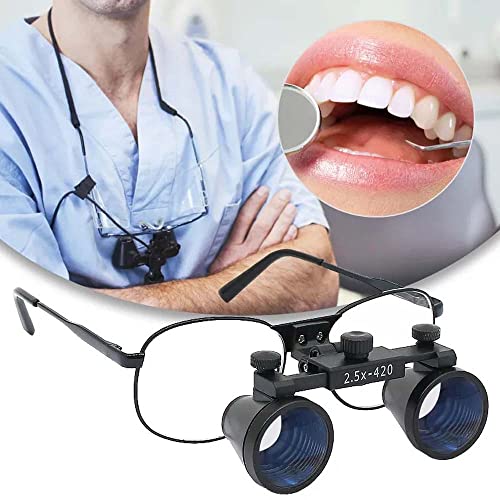 Generic 1D1001 2.5X 3.5X Binocular Dental Loupes Surgical Magnifier Dentist Loupe Metal Eyeglasses Depth View thumb #6