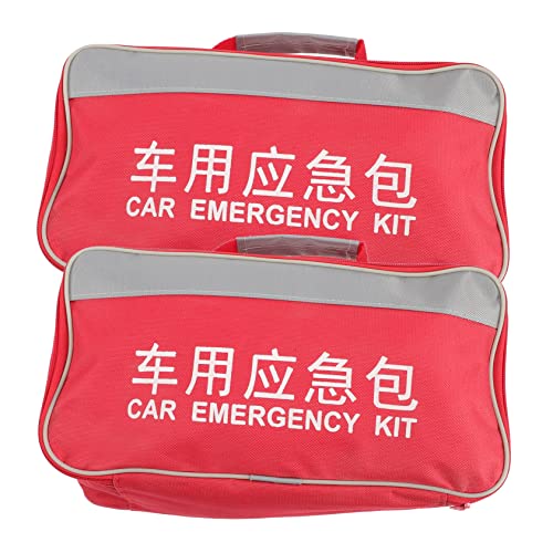 KOMBIUDA 2pcs Portable Nursing Bag Lightweight First Aid Pouch for Camping Hiking Multi-Pocket Emergency Medicine Storage Convenient Zipper Design for Easy Access Cloth Material