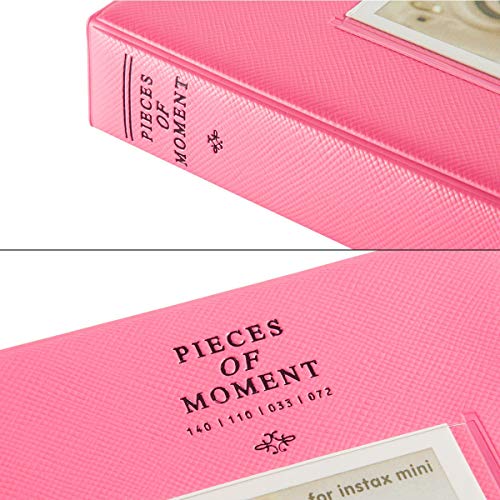 Image of ZENKO 64 Pockets Photo Album for Fujifilm Instant Mini 13 /12 /11 /9 /8 /SE /41 /99 /Evo /Liplay Instant Camera /Mini Link Printer, Polaroid Snap Touch Mint Zip Instant Camera Printer- Flamingo Pink