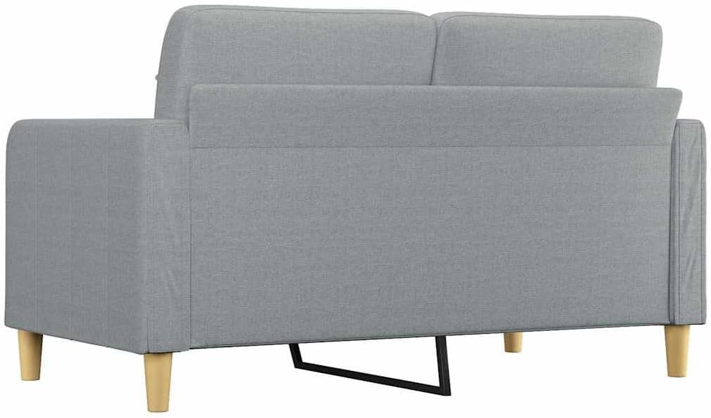 2-Seater Sofa Light Grey Fabric (100% Polyester) Living Room Furniture