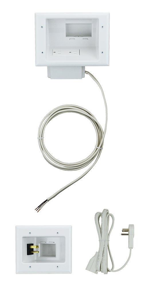 Electronics 506623WHKIT Flat Panel TV Cable Organizer Kit