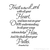 Trust in The Lord Quote Vinyl Wall Decal Sticker Art-Home Decor