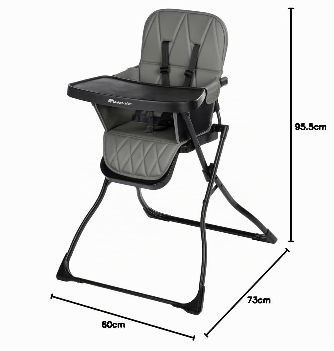 Chaise haute bébé Lily Mineral Gray - Bebeconfort