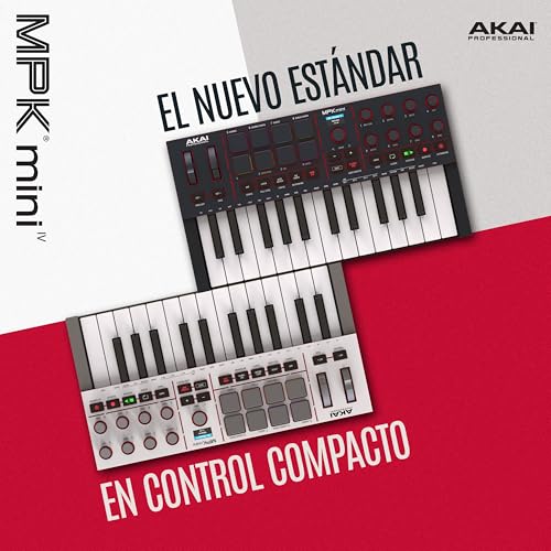 Miniatura 14 de Akai Professional Mpk Mini Iv Teclado Controlador Midi Usb-C Para Principiantes Y Productores Con Pads Mpc, Ruedas De Pitch Y Mod, Software De Producción, Native Instruments Sound Package, Negro