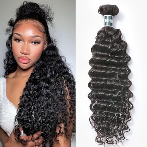 ASHINE Human Hair Bundle Deep Wave Unprocessed...