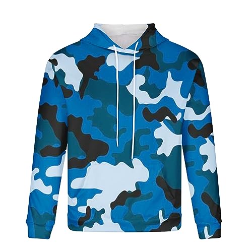 Muscularfit Camo Sweatshirt Hoodie for Men 2023 Fall Fashion Drawstring Casual Loose Long Sleeve Pullover Camouflage Shirts2