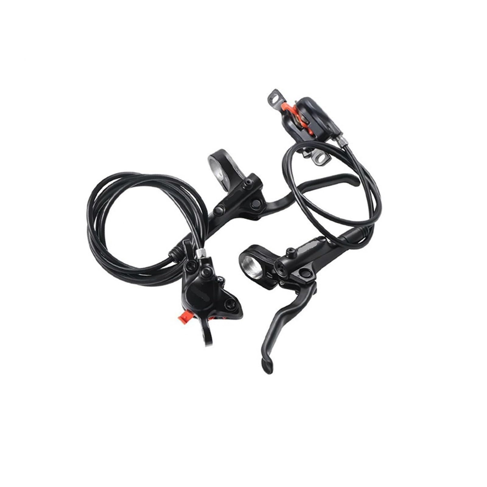 Wzutbccs Mt200 A Pair Compatible For Shimano Mt200 Mt201 M315 Hydraulic Disc Brake Set, 2-Piston 3-Finger Steel Lever For Mtb,Part(Mt200 A Pair)